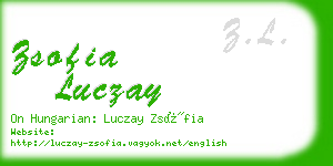 zsofia luczay business card